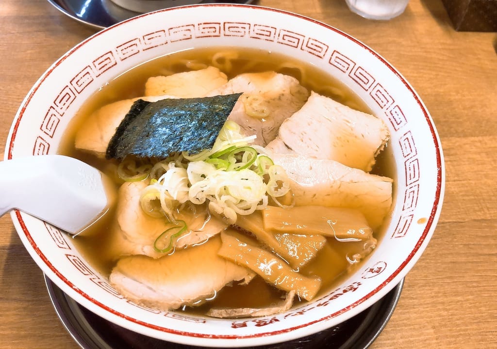 照月　酒田　ラーメン太麺　チャーシュー増し